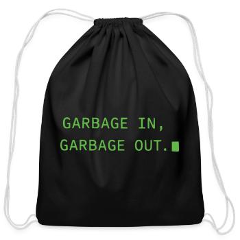 Garbage In Garbage Out Data Analyst - Cotton Drawstring Bag - black - Front
