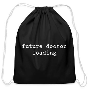 Future Doctor Loading Doctor in Progress Medical S - Cotton Drawstring Bag - black - Front