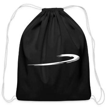 curved Splatter bow | Vectorgraphic - Cotton Drawstring Bag - black - Front