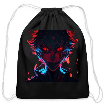 Demon of depths - Cotton Drawstring Bag - black - Front