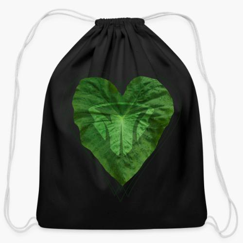 Taro Heart Leaf - Cotton Drawstring Bag