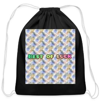 Best Of Luck - Motivational Gift T-Shirt - Cotton Drawstring Bag - black - Front