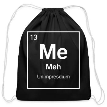 Meh Unimpresdium Atomic Meme - Cotton Drawstring Bag - black - Front