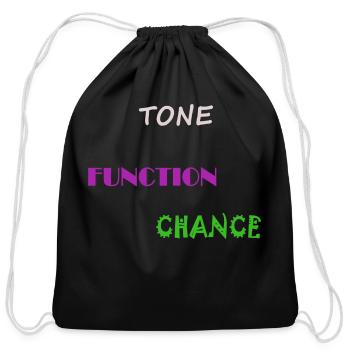 Tone Function Chance - Cotton Drawstring Bag - black - Front