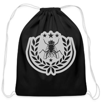 Laurel wreath design house - Cotton Drawstring Bag - black - Front