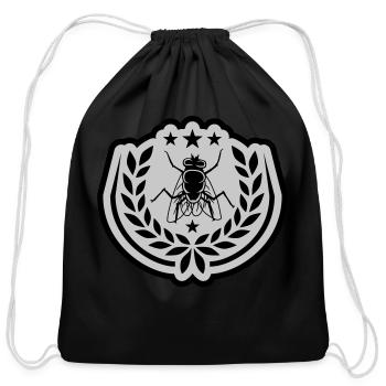 Design house fly stars - Cotton Drawstring Bag - black - Front
