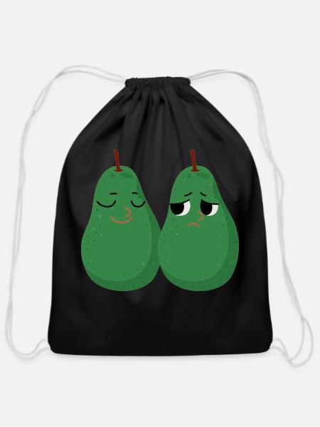 AVOCADO - Cotton Drawstring Bag - black