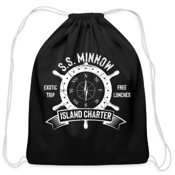 Ss Minnow Tour - Cotton Drawstring Bag - black - Front