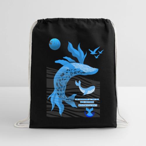 The Wonders Of The Sea - Cotton Drawstring Bag