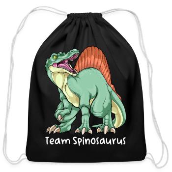 Team Spinosaurus Dinosaur Spine Lizard Prehistoric - Cotton Drawstring Bag - black - Front