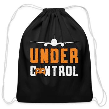 RC Plane Under Control Airplane Pilot RC Planes - Cotton Drawstring Bag - black - Front