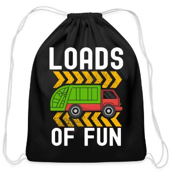 Garbage Man - Cotton Drawstring Bag - black - Front