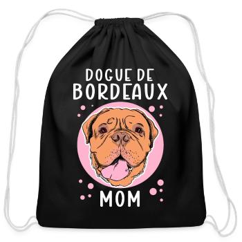 Dogue De Bordeaux Mom Dog Owner - Cotton Drawstring Bag - black - Front