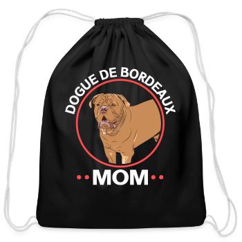 Dogue De Bordeaux Mom Dog Owner - Cotton Drawstring Bag - black - Front