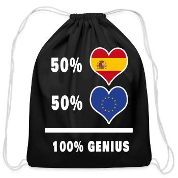 Europe and Spain brilliant/gift - Cotton Drawstring Bag - black - Front