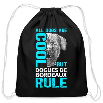 Dogue de Bordeaux Dogs Dog Owner - Cotton Drawstring Bag - black - Front