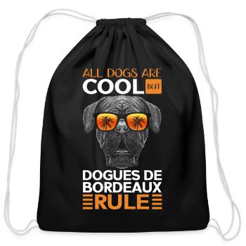 Dogue de Bordeaux Dogs Dog Owner - Cotton Drawstring Bag - black - Front