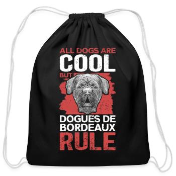 Dogue de Bordeaux Dogs Dog Owner - Cotton Drawstring Bag - black - Front
