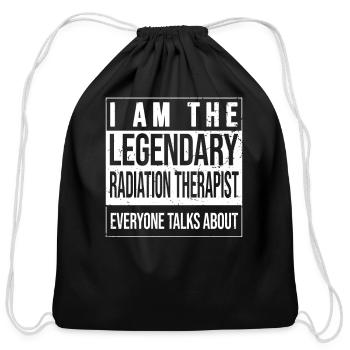 Radiation-Therapy Birthday born - Cotton Drawstring Bag - black - Front