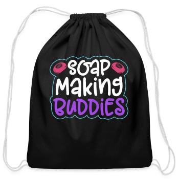 Soap Making Buddies - Soap Making Soap Maker - Cotton Drawstring Bag - black - Front