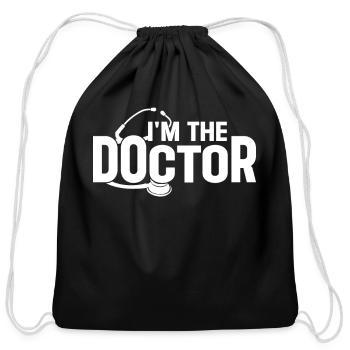 Doctor Stethoscope - I'm The Doctor - Cotton Drawstring Bag - black - Front