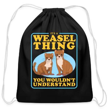 A Weasel Thing Least Weasels - Cotton Drawstring Bag - black - Front