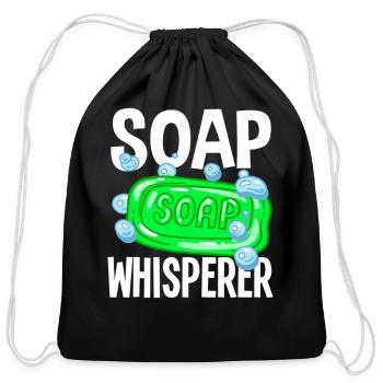 Soap Whisperer Soap Production - Cotton Drawstring Bag - black - Front