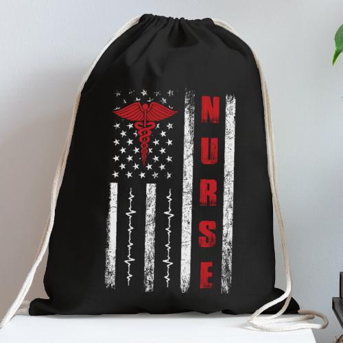 American Nurse - Cotton Drawstring Bag