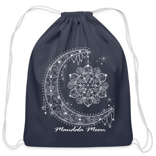 Mandala Moon - Cotton Drawstring Bag