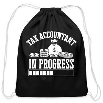 Tax Accountant Progress Future Accountant - Cotton Drawstring Bag - black - Front