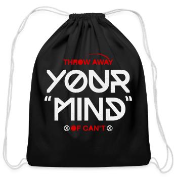 Throw Away Your Mind Of Cant - Cotton Drawstring Bag - black - Front