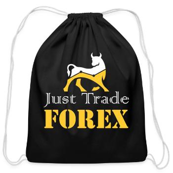 Just Trade Forex - Cotton Drawstring Bag - black - Front