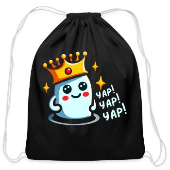 Cute Ghost Prince - Cotton Drawstring Bag - black - Front