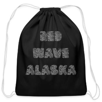 Red Wave Alaska - Cotton Drawstring Bag - black - Front