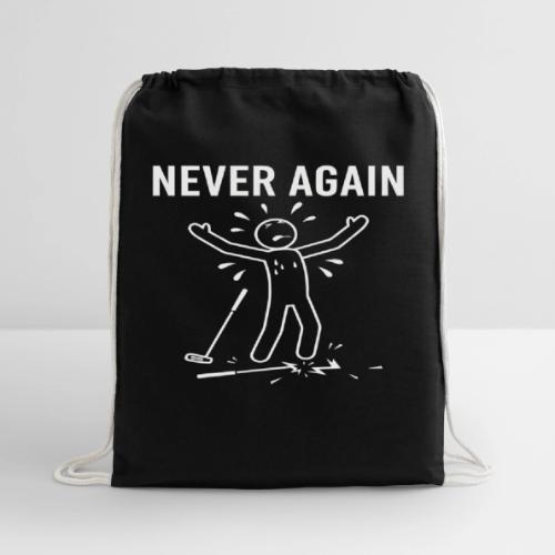 NEVER AGAIN - Broken Club Golf Tee - Cotton Drawstring Bag