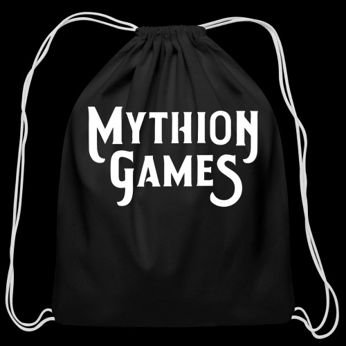 Mythion Logo White - Cotton Drawstring Bag