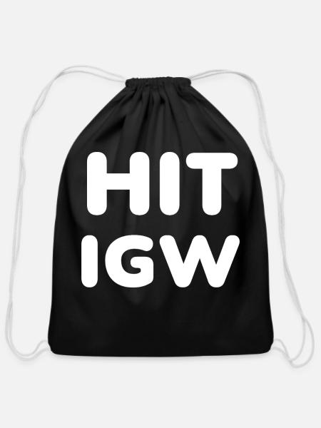 HIT IGW - Cotton Drawstring Bag - black