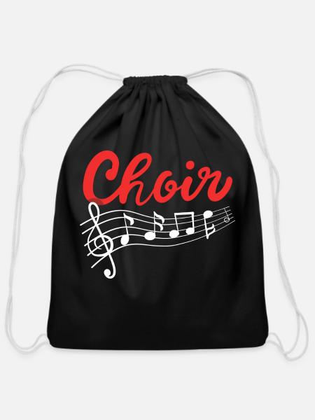 Choir Chorister Choir Teacher - Cotton Drawstring Bag - black