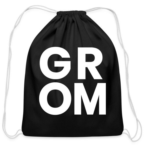 Grommr Cube (White) - Cotton Drawstring Bag