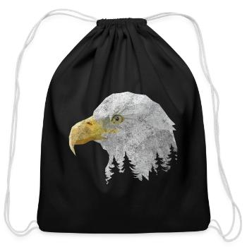 Poly Art Low Poly Images Geometry - Cotton Drawstring Bag - black - Front