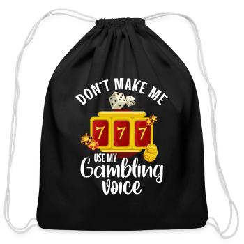 Casino Casinos Poker Slot - Cotton Drawstring Bag - black - Front