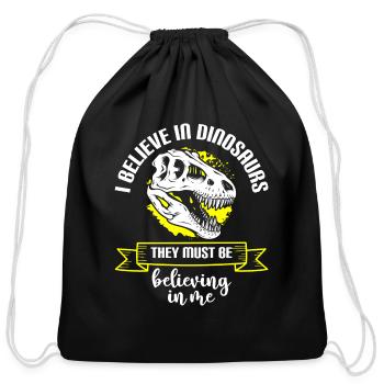 Dinosaur Triceratops Carnivores Raptor - Cotton Drawstring Bag - black - Front
