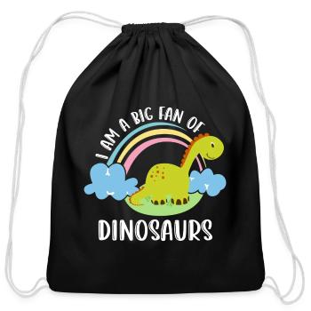 Prehistoric Times Dinosaurs Raptor - Cotton Drawstring Bag - black - Front