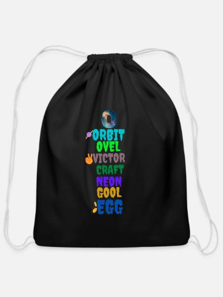 Orbit Earth sun being nearer one end the ellipse - Cotton Drawstring Bag - black
