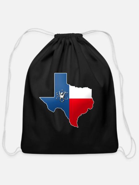 Texas Humanist - Cotton Drawstring Bag - black