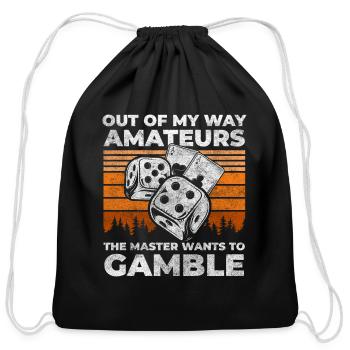 Casino Poker - Cotton Drawstring Bag - black - Front