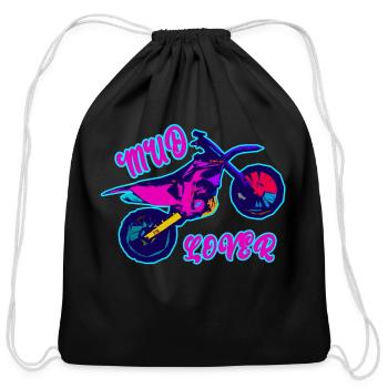 Mud lover - Cotton Drawstring Bag - black - Front