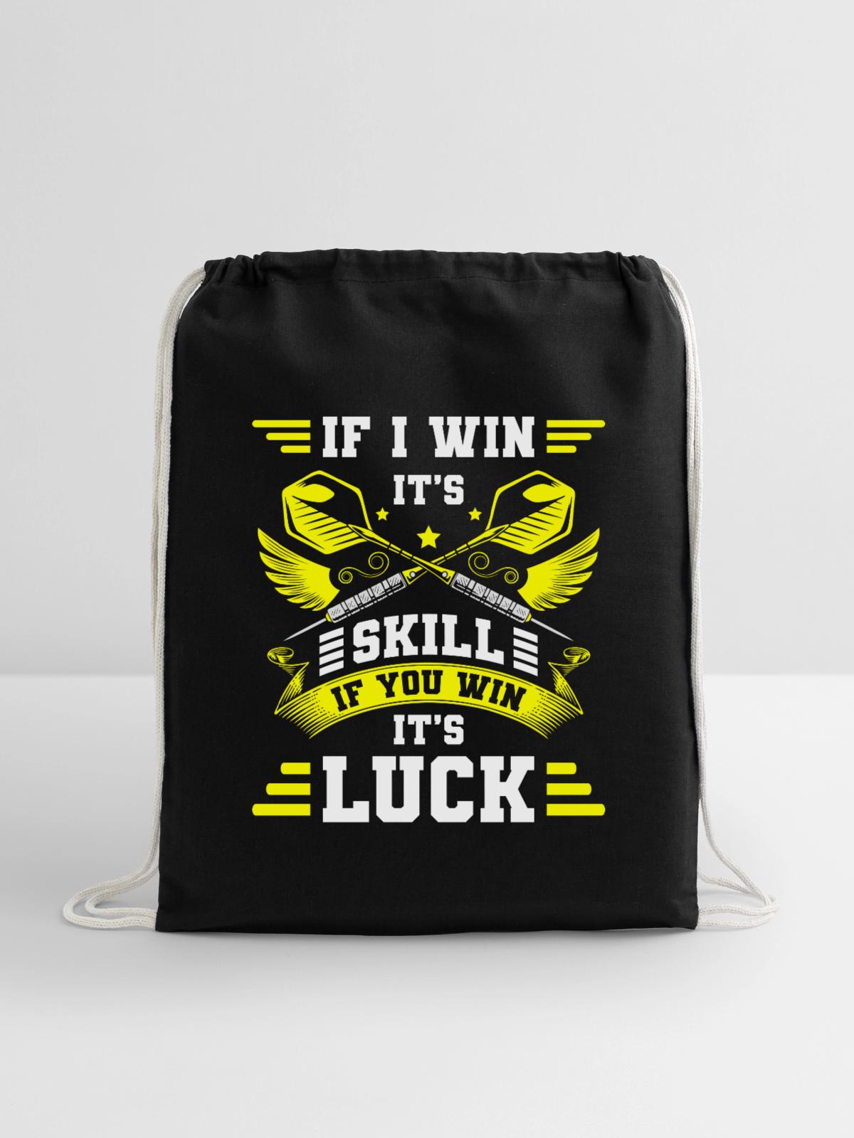 Darts Dartboards Target - Cotton Drawstring Bag - black - Front