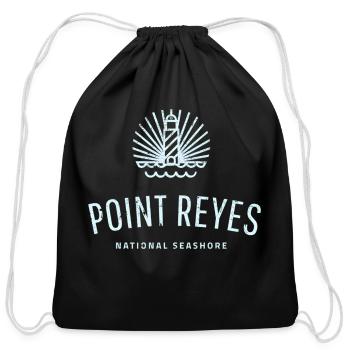 Point Reyes Lighthouse San Fraco California - Cotton Drawstring Bag - black - Front