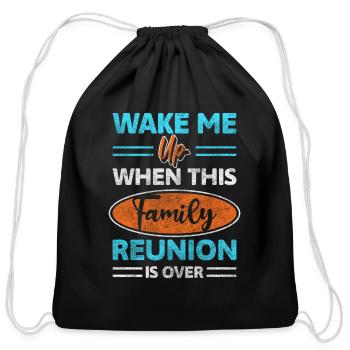 Family Reunion Meal Security - Cotton Drawstring Bag - black - Front